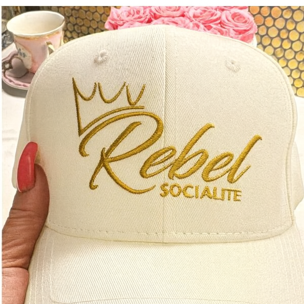 Rebel Socialite Crown Embroidered Hat