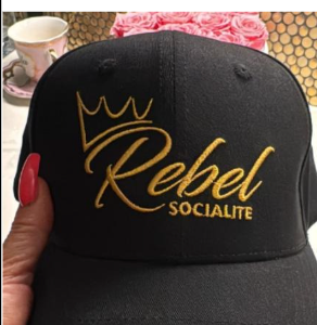 Rebel Socialite Crown Embroidered Hat